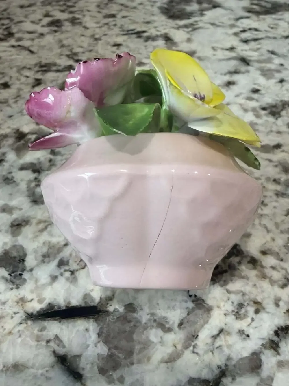 Regal Bone China Floral Arrangement in Footed Vase